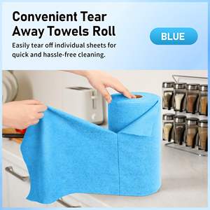 カスタマイズ可能 吸水性抜群 破れるマイクロファイバー 抗菌タオルロール キッチン・食器洗い用 洗濯可能 速乾マイクロファイバークロス - Product Image 2