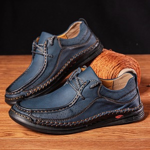 Zapatos Deportivos de Microfibra para Hombre, Talla Grande, Primavera-Otoño, Casuales, con Cordones, Hechos a Mano, Forro de Malla Transpirable, Suela de Goma, a la Moda - Product Image 2