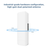 Pont sans fil 5.8G extérieur haute puissance 1,5 km pour surveillance d'ascenseurs, transmission longue distance, vente en gros