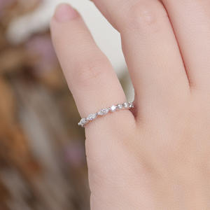 Anillo de Moissanita de Oro Sólido de 14k, Anillo de Compromiso para Bodas, Joyería Fina, Anillos o Alianzas de Compromiso de Oro Rosa de 10K, Clásico, Redondo, GTC - Product Image 6