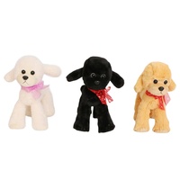 Personnalisé disquette en peluche chien chiot en peluche câlin réaliste doux animal de compagnie caniche coton en peluche pour enfants bébé cadeau d'anniversaire