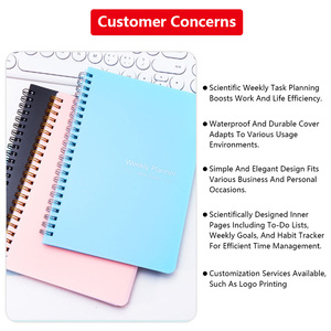 Agenda Semanal Personalizada A5 con Espiral, 52 Semanas sin Fecha, Lista de Tareas, Cubierta de PP, Cuaderno para la Escuela - Product Image 5