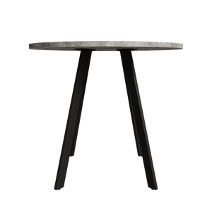 Modern Minimalist Circular Dining <b>Table</b> Gray Cement Texture Metal <b>Legs</b> For Restaurant Kitchen Office Use - Product Image 6