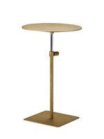 Table d'appoint de canapé réglable de luxe, style épuré, pour salon de thé, café, table ronde en métal, table carrée, table de négociation simple