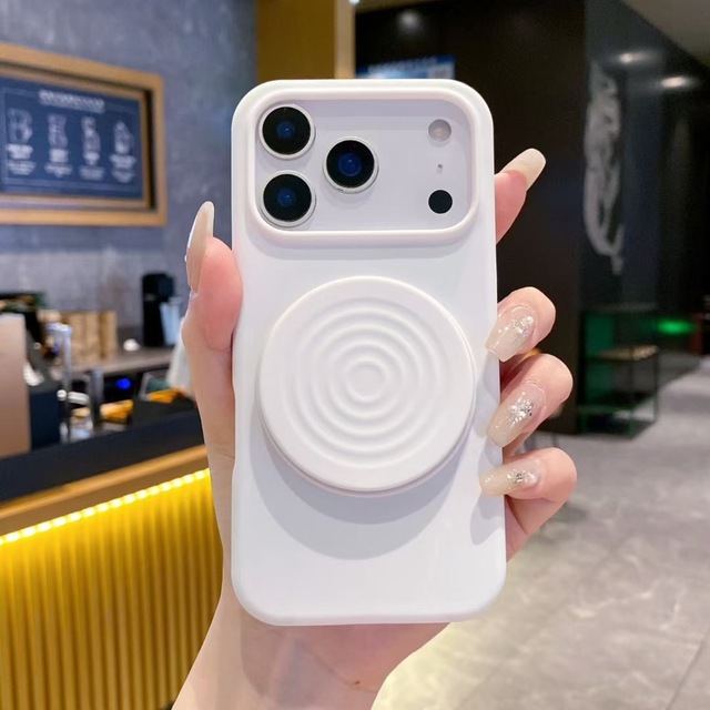 Premium Luxury Fashion Silicone Skin Feel Protective Phone Case With Kickstand Holder for iPhone 17 Air 16 15 Pro Max