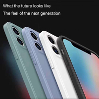 Étui de téléphone carré mat de luxe pour iPhone 17 Air 16 15 14 13 12 11 18 Pro Max, coque personnalisée en silicone TPU souple