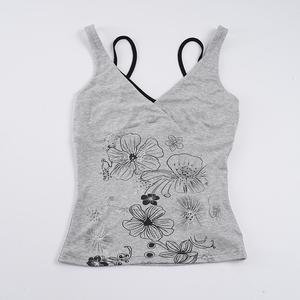 เสื้อกล้ามถักนิตติ้งระบายอากาศได้ดี สไตล์วินเทจ Y2K ลายดอกไม้ แต่งสีบล็อก ดีไซน์เลเยอร์แบบซ้อนกัน - Product Image 2