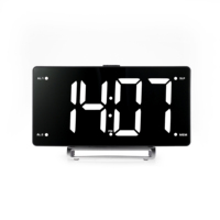 Jam Alarm Digital Modern Besar Kreatif dengan Fungsi Snooze, Layar LED, Port Pengisian Daya USB, Bahan Plastik untuk Meja Kerja
