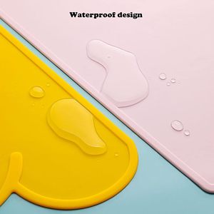 Soft Silicone Table <b>Mats</b> Clean Silicone Placemats Anti-dust Soft Silicone Suction Bowl Heat Resistant Feeding <b>Plate</b> Placemat - Product Image 5