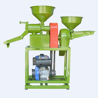 Moulin à riz + Machine à moudre les céréales, décortiqueuse de riz paddy / machine à décortiquer le riz / décortiqueuse de maïs et de café