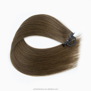 Extensions de cheveux humains russes Genius Weft de qualité 12A, prêtes à la livraison, en vrac, couleur marron, double épaisseur, type Eslavo - Product Image 2