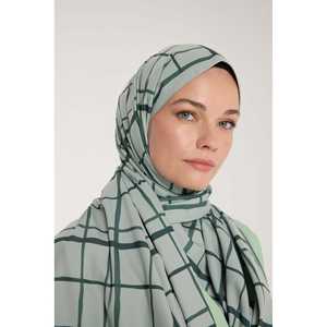 Pure Tone <b>Square</b> <b>Scarf</b> Light Green Dark Green Digital Printed Polyester Multifunctional Headwear - Product Image 3