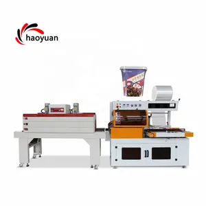 HY-450 Haoyuan tam otomatik Pe Film taze sebze tepsisi Wrap ambalaj gıda üzerinde küçültmek sarma ambalaj makineleri makinesi