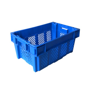 Eco- Friendly Seafood And Vegetable Transport Stackable Turnover Plastic Basket Crates
