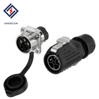 Connecteur d'alimentation circulaire étanche IP68 LP28 480V mâle-femelle 3/5 broches 16A 32A Prise aviation