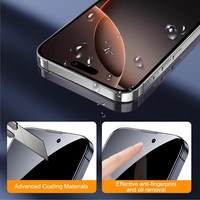 Protecteur d'écran en verre trempé transparent HD 2.5D Full Glue pour iPhone 17 Pro Max/16pro Compatible Case Friendly Film en verre trempé