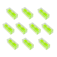 Niveau à bulle miniature carré 10x10x29mm, petit niveau à bulle, niveaux à bulle non magnétiques, outils de mesure de précision pour la mise en page