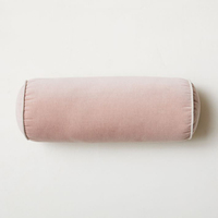 Coussins de canapé de fournisseur chinois, couleur unie, cylindriques longs, oreiller de soutien classique en velours