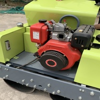 Rouleau compresseur vibrant à double tambour SVH60, mini compresseur d'asphalte portatif avec moteur à essence, certifié CE