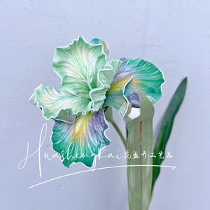 Bouquet d'iris artificiel imprimé en 3D, décoration haute simulation pour la maison et les accessoires de mariage - Product Image 4