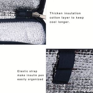 OEM ODM Customized Blue Polyester Elastic Strap Foldable Long Lasting Diabetes Insulin Travel Bag Insulin Pen Cooler Bag - Product Image 3