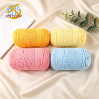 Fil de coton laitier 5 plis multicolore doux pour crochet et tricot, fil DIY pour sacs de poupées, vêtements de bébé, artisanat, vente en gros