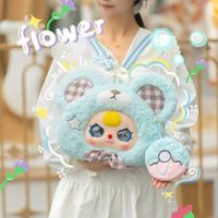 Authentique Baby Three 800% Fairy Tale Frozen Big Head Bag Plush Doll Toys Backpack Blind Box Zipper Flowing Sand Eyes 1/72 Scale