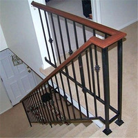 Balustrade de balcon en fer noir de l'Australie pour escaliers et balcon
