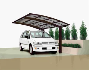 Carport Shelter New Design Waterproof Aluminium Carports Polycarbonate Roof Garages Cantilever Single Car Shelter