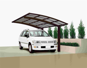 Nuovo Design <span class=keywords><strong>Tettoia</strong></span> <span class=keywords><strong>per</strong></span> <span class=keywords><strong>Auto</strong></span> Singola a Sbalzo in Alluminio Impermeabile con Copertura in Policarbonato - Product Image 6