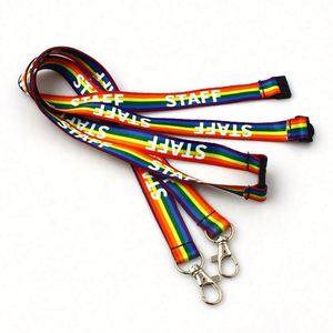 Cordón de Poliéster Arcoíris con Gancho Metálico, Impresión por Sublimación a Color, Impresión por Transferencia Térmica, Impresión por Serigrafía, Entrega en 3-5 Días - Product Image 2