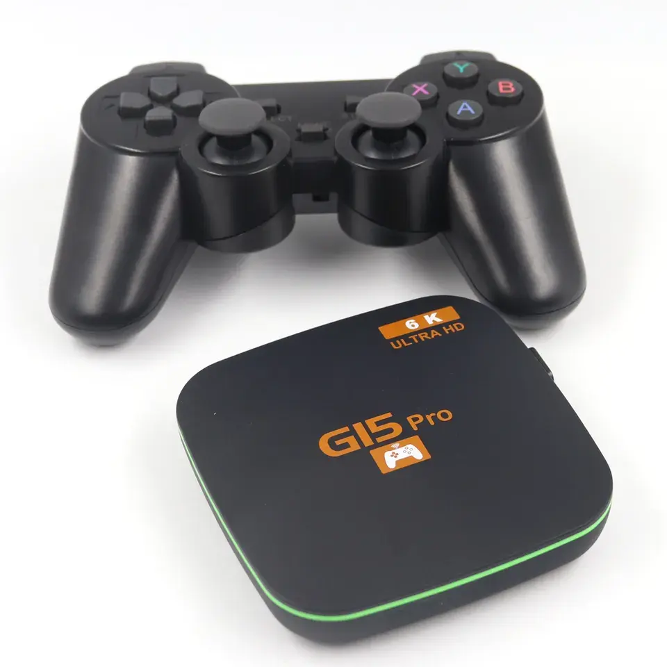 G15Pro set-top box permainan Android 2.4 + game, set-top box kotak ganda 10000G gagang ganda 4K