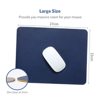 Tapis de souris en cuir PU imperméable, tapis de jeu, coussin de bureau, pour ordinateur portable, PC, MacBook