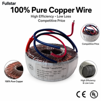 Transformateur toroïdal 90VA 220V 50/60Hz, fil de cuivre pur à 100%, transformateur de puissance abaisseur, faible perte, faible bruit pour amplificateur audio