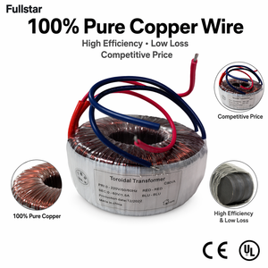 Trasformatore Toroidale 90VA 220V 50/60Hz, 100% Filo di Rame Puro, Trasformatore di Potenza Step-Down a Bassa Perdita e Basso Rumore per Amplificatori Audio - Product Image 1