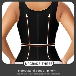 Korset Vest Pelangsing Tubuh dengan Ritsleting, Pembentuk Pinggang, Korset Pelangsing untuk Wanita - Product Image 3