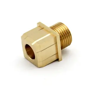 Precisie Op Maat Gemaakte Fabricage Cnc Draaifrezen Machinaal Bewerkte Fittingen Onderdelen Precisie Messing Connector Onderdelen Bewerking