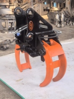 Scie à grappin hydraulique LISEN pour excavatrice, lames en acier AR400/AR500, capacité de coupe 30-300 mm, cisaille à arbres, coupe-bois