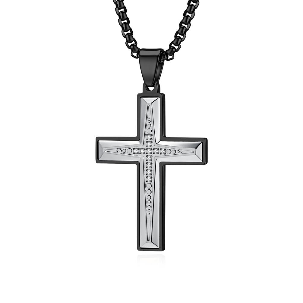 Pendentif Simple Argent Noir Sans Chaîne