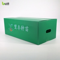 Boîte de semis rectangulaire pliable en PP alvéolaire, étanche, pour riz, avec logo personnalisé, impression numérique flexo, pour pépinière agricole