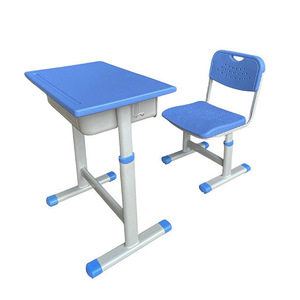 Ensemble pupitre et chaise scolaire National Industry School KD07, hauteur réglable, pour utilisation en classe - Product Image 2