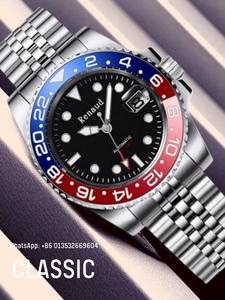 Montres pour hommes, montre mécanique à bracelet avec aiguilles luminescentes, verre saphir - Product Image 2