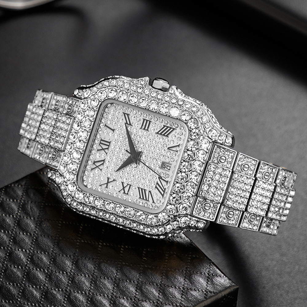 Shop Our Classic Square Watch for Men - Luxury Diamond