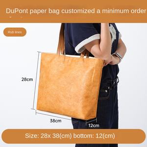银色杜邦牛皮纸袋定制印刷徽标便携式手提袋农业用途可水洗防撕擦纸袋 - Product Image 5