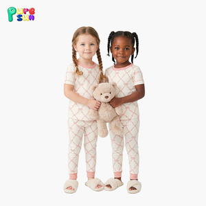 Puresun Comodo Pigiama Estivo per Bambine in 100% Cotone Organico e Fibra di Bambù, <span class=keywords><strong>Camicia</strong></span> <span class=keywords><strong>da</strong></span> <span class=keywords><strong>Notte</strong></span> Stampata Personalizzata - Product Image 1