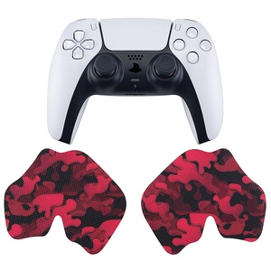 PlayVital Black Red Camouflage Anti-Skid Sweat-Absorbent Professional Textured Soft Rubber Pads Handle <b>Grips</b> for PS5 <b>Controller</b> - Product Image 3