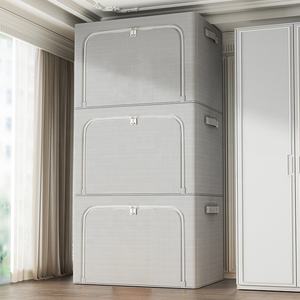 Meubles de chambre à coucher : Armoire de rangement empilable, Boîte de rangement en tissu pour vêtements, Organisateur de rangement pliable - Product Image 4