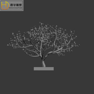 Jiahua Stainless Steel <b>Tree</b> Branch Sculpture <b>Outdoor</b> Abstract Landscape Art Floor Mount Handmade Irregular Shape - Product Image 3