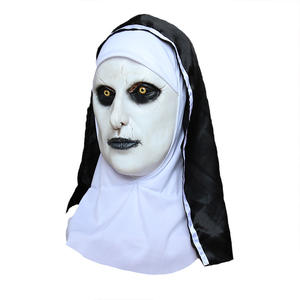 Halloween Scary Nun Mask Party Grimace Prop <span class=keywords><strong>Conjuring</strong></span> 2 Witch Latex Headgear - Product Image 1