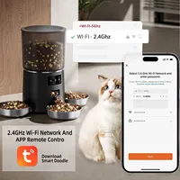 Nouvelle mangeoire automatique pour chiens et chats, multi-chats, capacité 6L, WIFI, télécommande intelligente, détachable, 1,8 kg